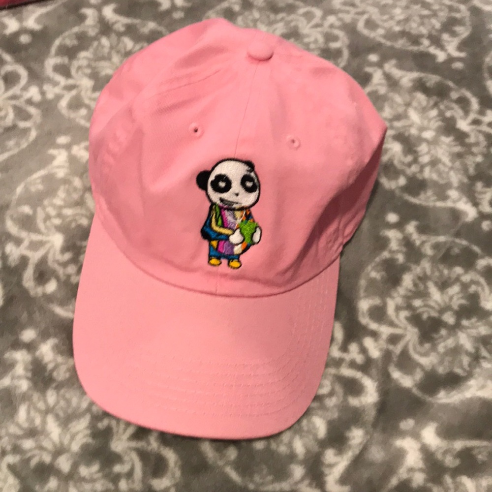 Pink panda dad hat